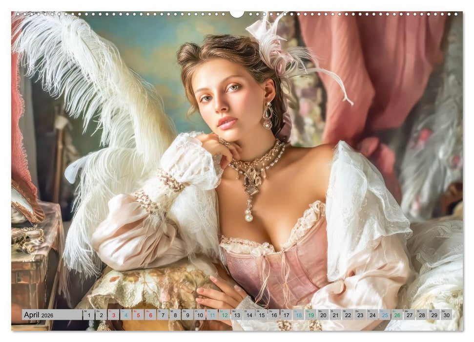 Frauen und Korsetts - Malerische Werke (CALVENDO Premium Wandkalender 2026)