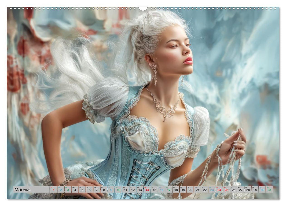 Frauen und Korsetts - Malerische Werke (CALVENDO Premium Wandkalender 2026)