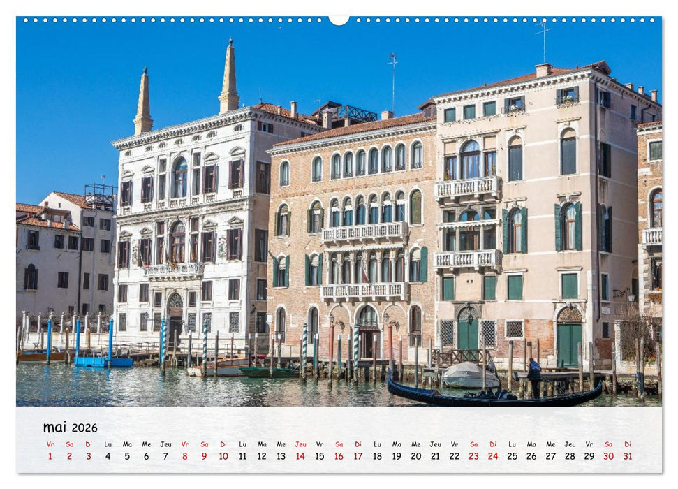 Venise - Un hommage imagé à la magie vénitienne (CALVENDO Calendrier mensuel 2026)