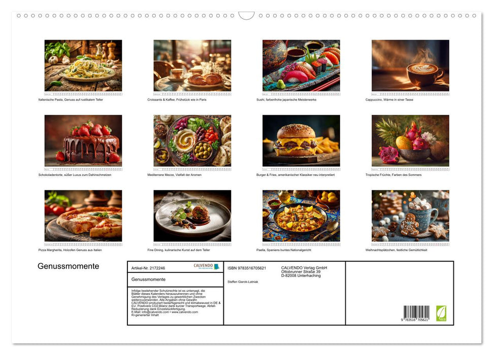 Genussmomente (CALVENDO Wandkalender 2026)