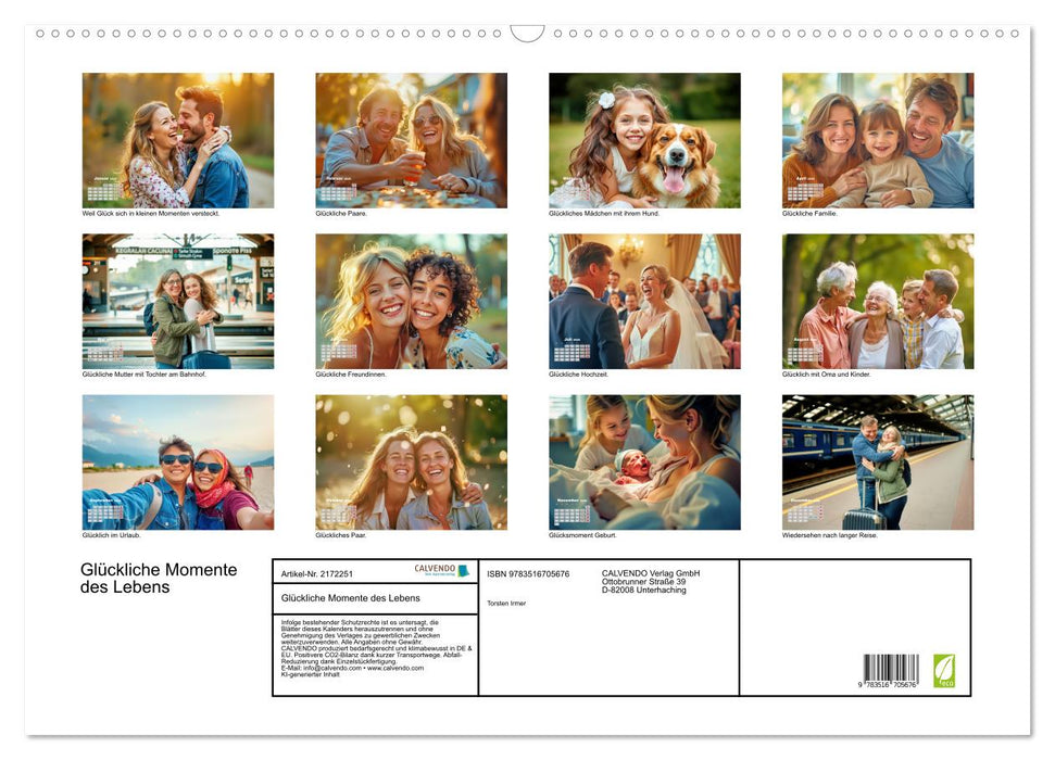 Glückliche Momente des Lebens (CALVENDO Wandkalender 2026)