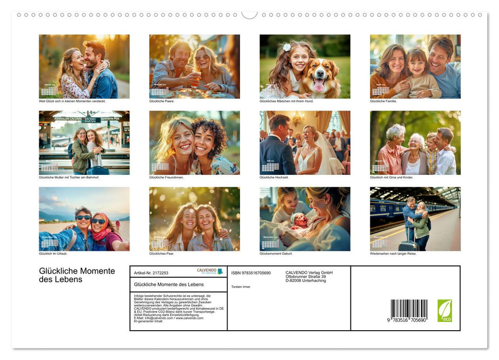 Glückliche Momente des Lebens (CALVENDO Premium Wandkalender 2026)