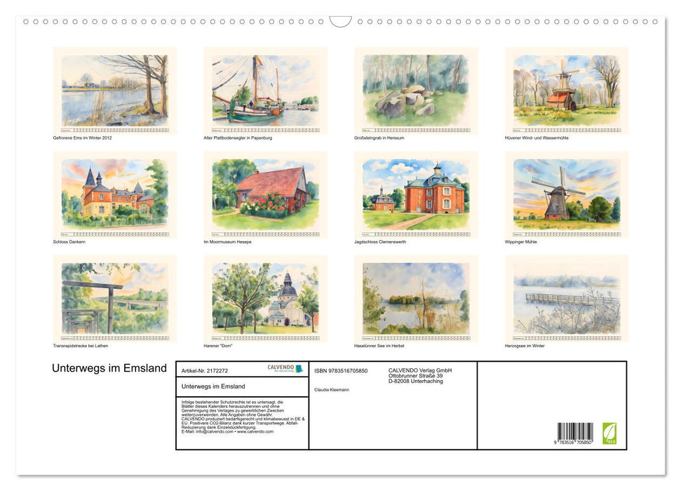 Unterwegs im Emsland (CALVENDO Wandkalender 2026)