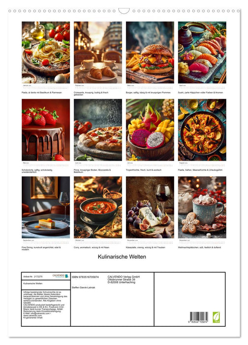 Kulinarische Welten (CALVENDO Wandkalender 2026)