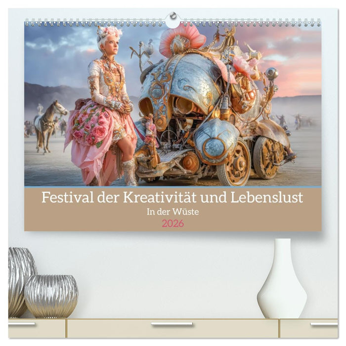 Festival der Kreativität und Lebenslust - In der Wüste (CALVENDO Premium Wandkalender 2026)