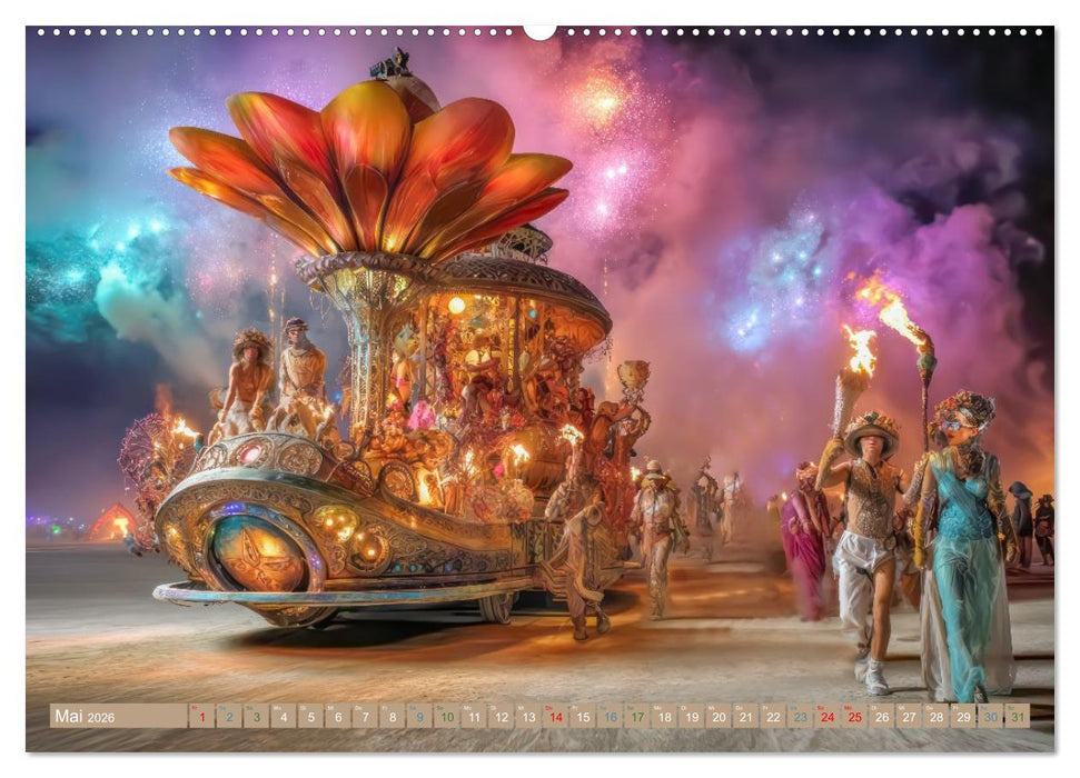 Festival der Kreativität und Lebenslust - In der Wüste (CALVENDO Premium Wandkalender 2026)