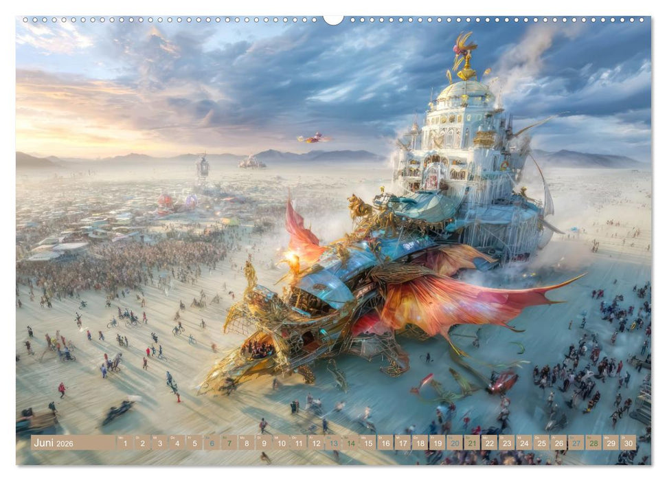 Festival der Kreativität und Lebenslust - In der Wüste (CALVENDO Premium Wandkalender 2026)