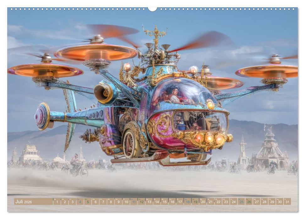 Festival der Kreativität und Lebenslust - In der Wüste (CALVENDO Premium Wandkalender 2026)