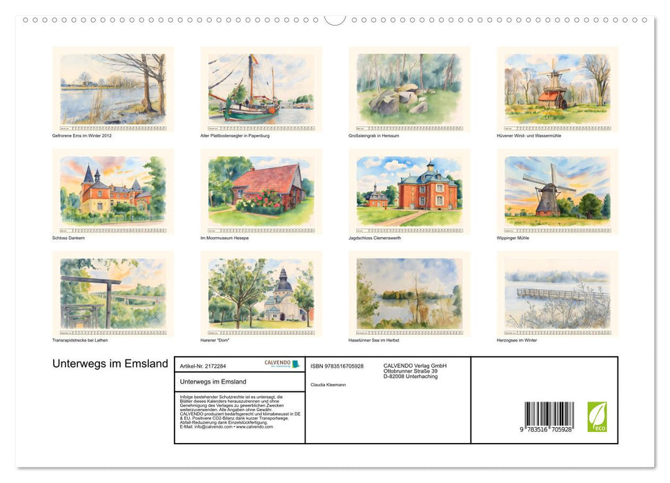 Unterwegs im Emsland (CALVENDO Premium Wandkalender 2026)