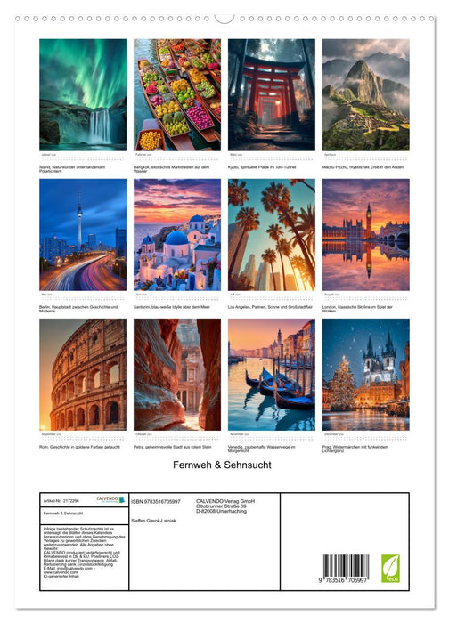Fernweh & Sehnsucht (CALVENDO Premium Wandkalender 2026)