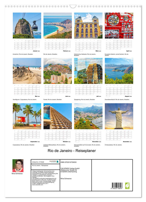 Rio de Janeiro - Reiseplaner (CALVENDO Wandkalender 2026)