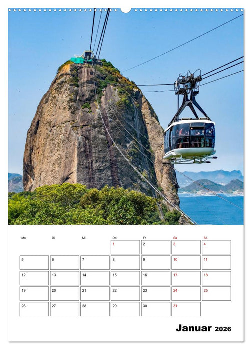 Rio de Janeiro - Reiseplaner (CALVENDO Premium Wandkalender 2026)