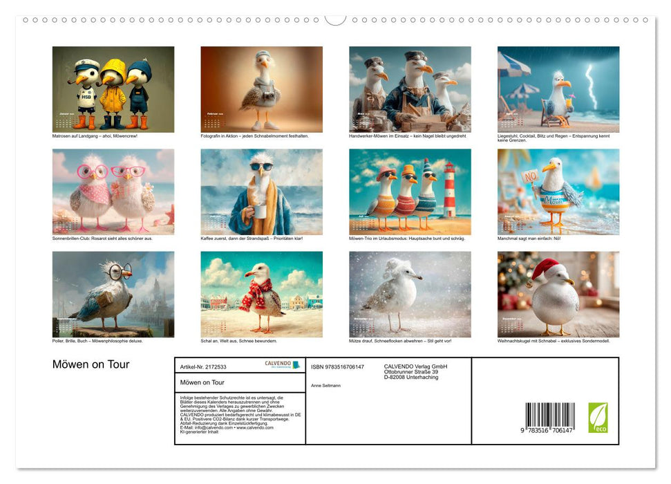 Möwen on Tour (CALVENDO Premium Wandkalender 2026)