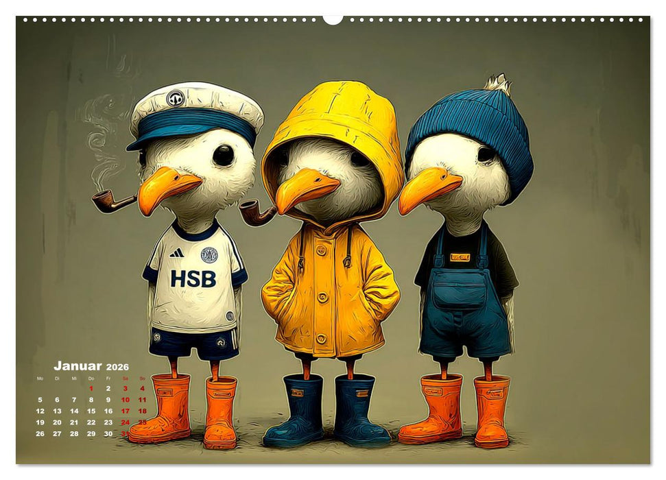 Möwen on Tour (CALVENDO Premium Wandkalender 2026)