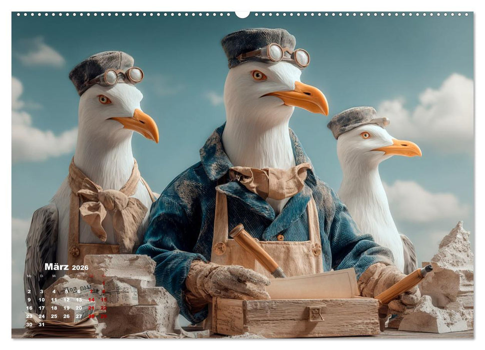 Möwen on Tour (CALVENDO Premium Wandkalender 2026)
