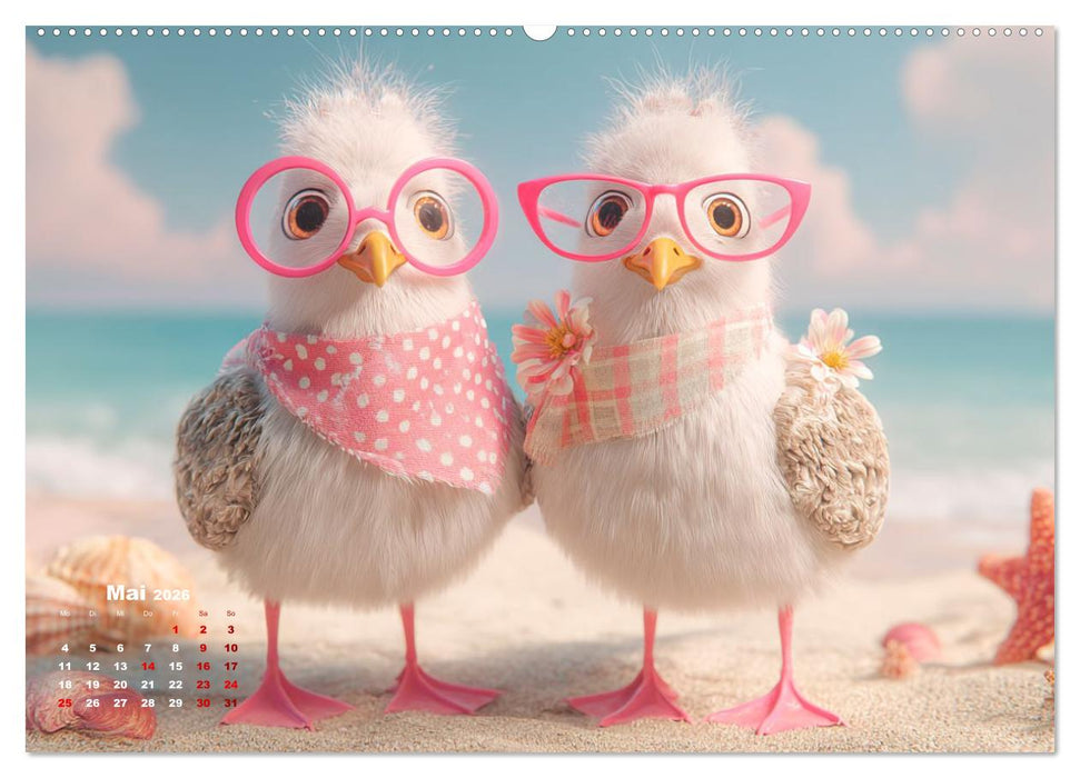 Möwen on Tour (CALVENDO Premium Wandkalender 2026)