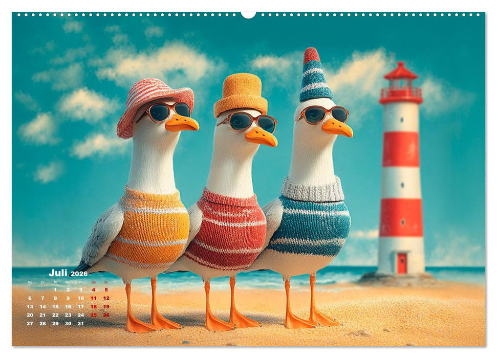 Möwen on Tour (CALVENDO Premium Wandkalender 2026)