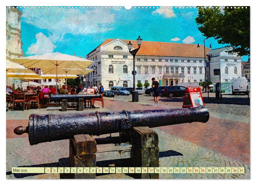 Hansestadt Wismar - UNESCO-Welterbestadt in feinen Aquarellfarben (CALVENDO Wandkalender 2026)