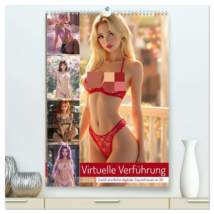 Virtuelle Verführung (CALVENDO Premium Wandkalender 2026)