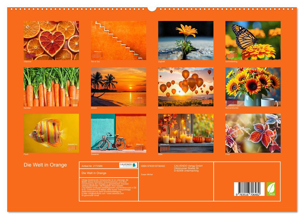 Die Welt in Orange (CALVENDO Premium Wandkalender 2026)