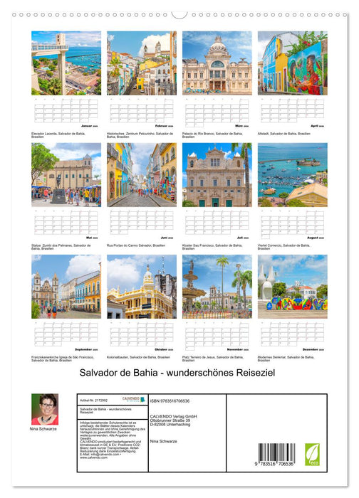 Salvador de Bahia - wunderschönes Reiseziel (CALVENDO Premium Wandkalender 2026)