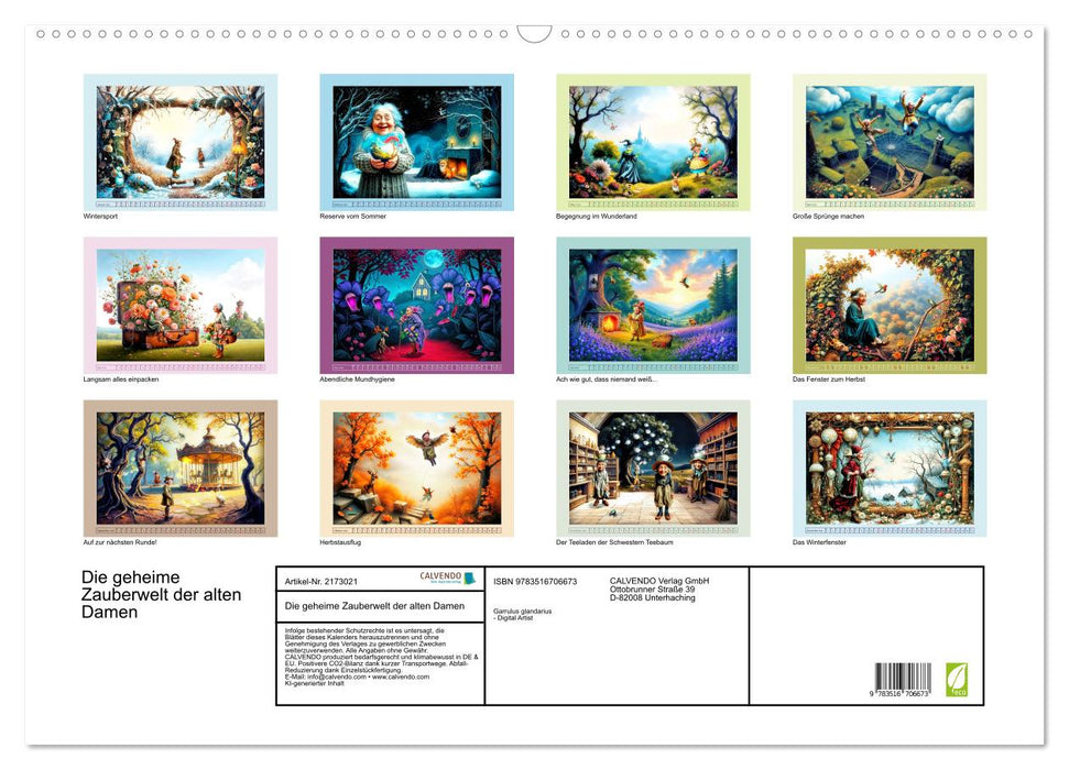 Die geheime Zauberwelt der alten Damen (CALVENDO Wandkalender 2026)