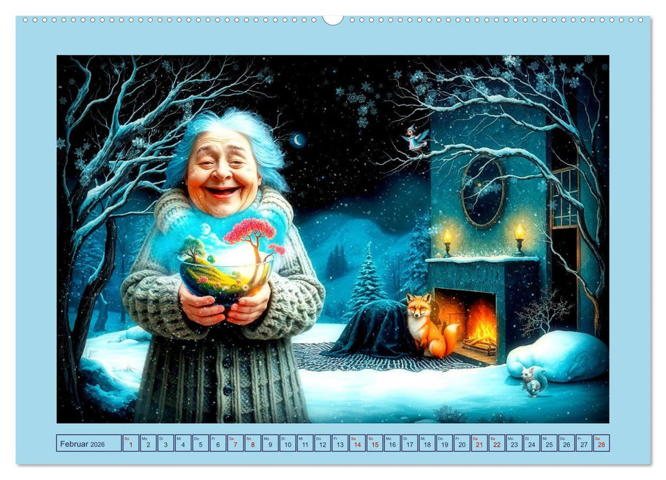 Die geheime Zauberwelt der alten Damen (CALVENDO Wandkalender 2026)