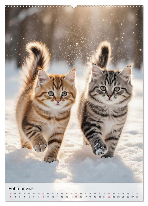 Maine Coon Kalender - Majestätische Katzen in der Natur (CALVENDO Premium Wandkalender 2026)