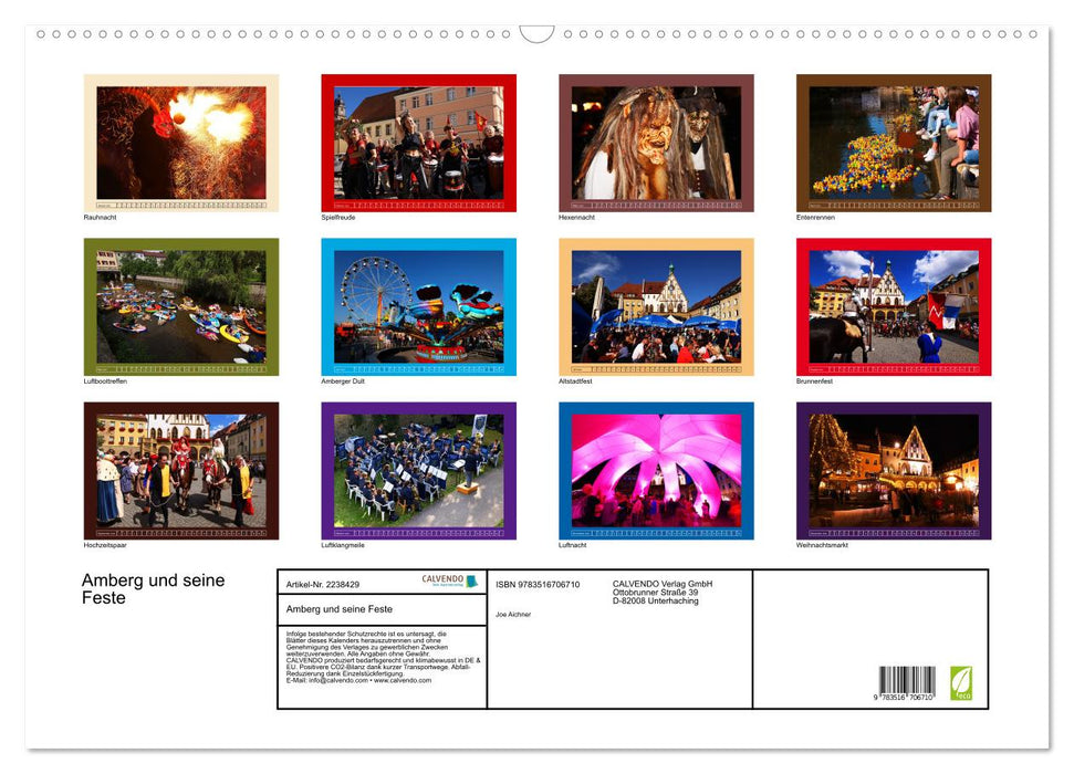 Amberg und seine Feste (CALVENDO Wandkalender 2026)