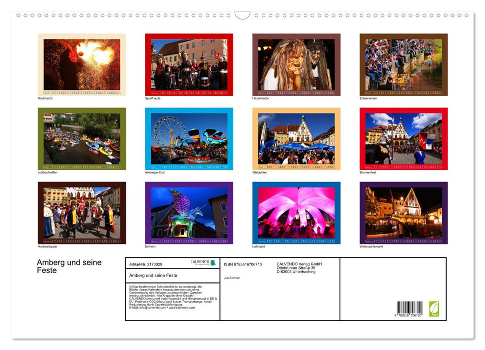 Amberg und seine Feste (CALVENDO Wandkalender 2026)