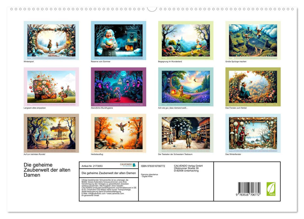 Die geheime Zauberwelt der alten Damen (CALVENDO Premium Wandkalender 2026)