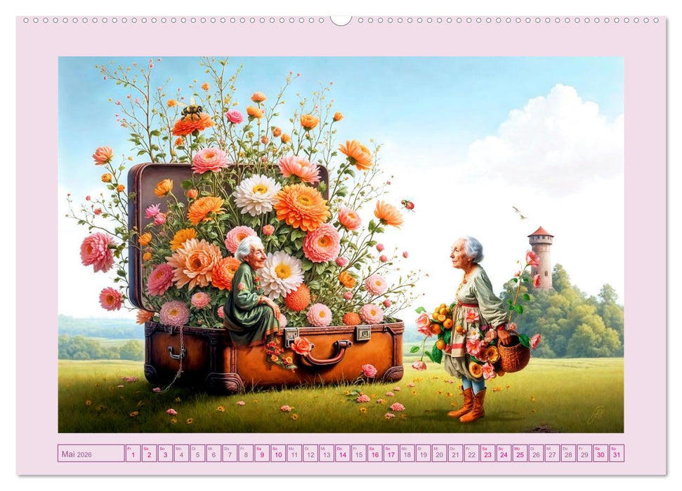 Die geheime Zauberwelt der alten Damen (CALVENDO Premium Wandkalender 2026)