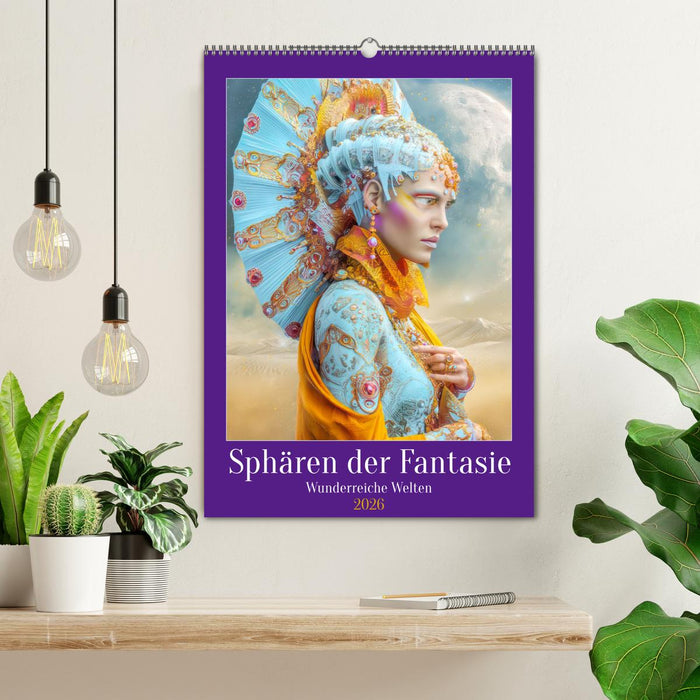 Sphären der Fantasie - Wunderreiche Welten (CALVENDO Wandkalender 2026)
