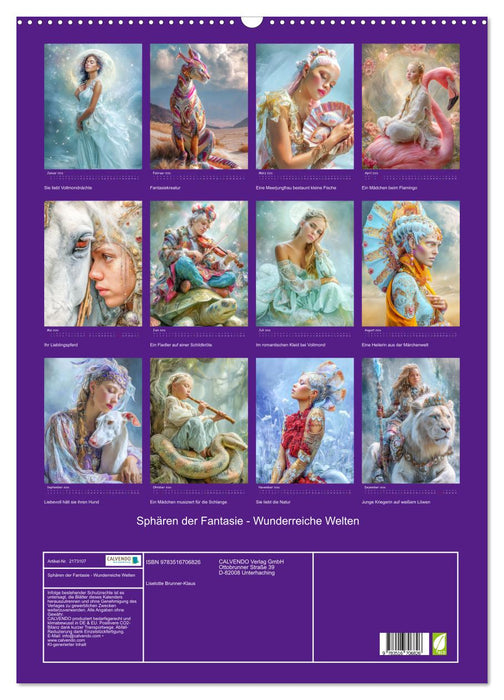 Sphären der Fantasie - Wunderreiche Welten (CALVENDO Wandkalender 2026)