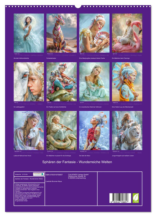 Sphären der Fantasie - Wunderreiche Welten (CALVENDO Premium Wandkalender 2026)