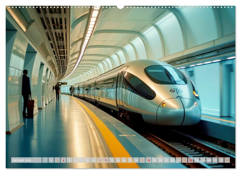 Hightech Züge (CALVENDO Wandkalender 2026)