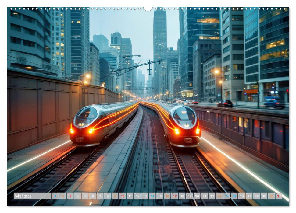 Hightech Züge (CALVENDO Wandkalender 2026)
