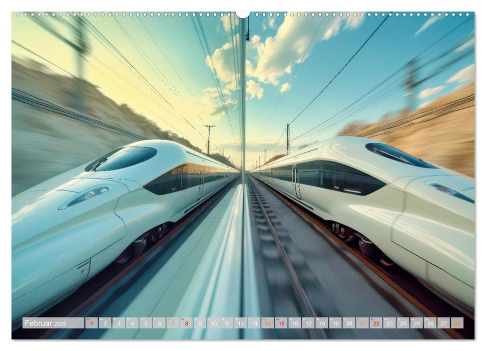 Hightech Züge (CALVENDO Premium Wandkalender 2026)