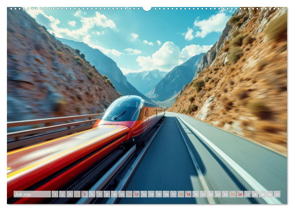 Hightech Züge (CALVENDO Premium Wandkalender 2026)