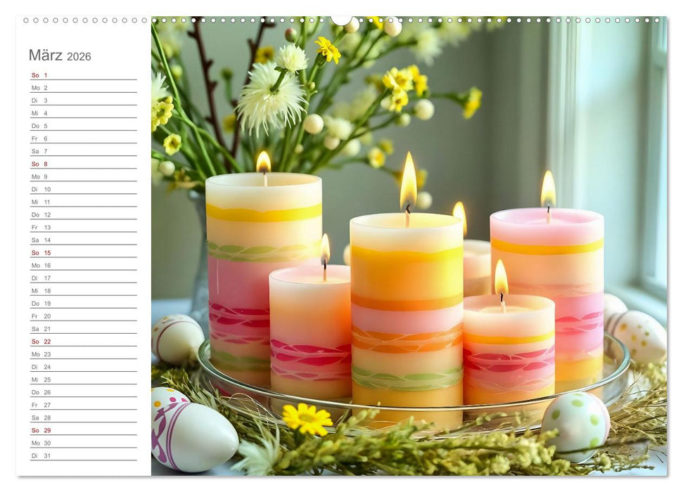 Kerzenpoesie - Romantische Kerzenkunst in stimmungsvollen Szenen (CALVENDO Wandkalender 2026)