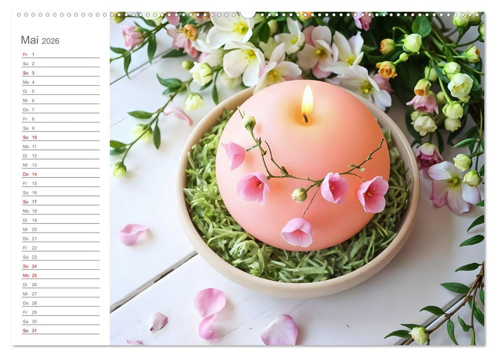 Kerzenpoesie - Romantische Kerzenkunst in stimmungsvollen Szenen (CALVENDO Premium Wandkalender 2026)
