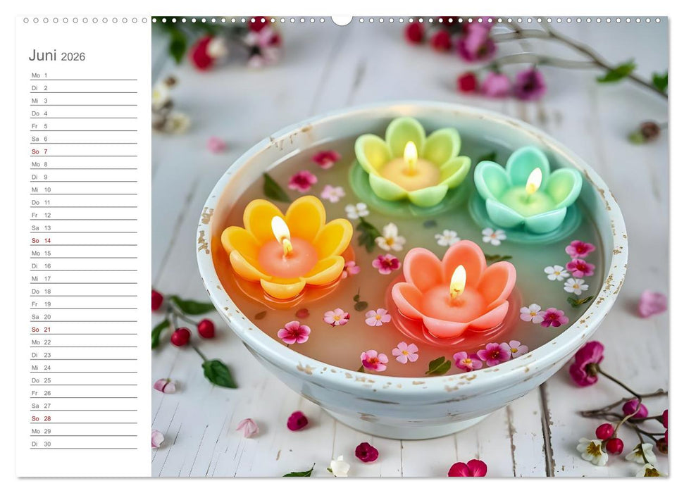 Kerzenpoesie - Romantische Kerzenkunst in stimmungsvollen Szenen (CALVENDO Premium Wandkalender 2026)