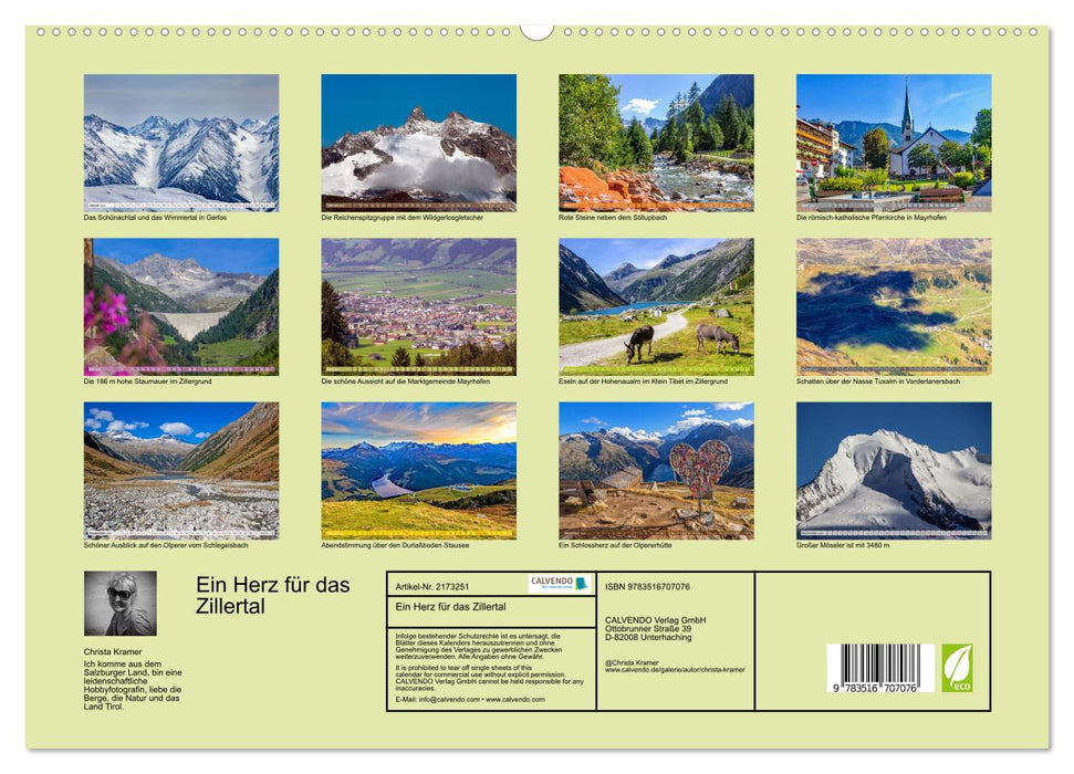 Ein Herz für das Zillertal (CALVENDO Premium Wandkalender 2026)
