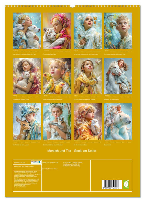 Mensch und Tier - Seele an Seele (CALVENDO Premium Wandkalender 2026)