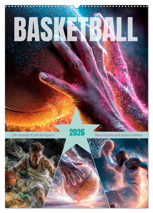 Basketball - Die visuelle Kraft des Sports (CALVENDO Wandkalender 2026)