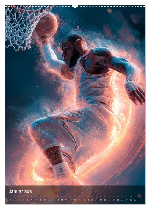 Basketball - Die visuelle Kraft des Sports (CALVENDO Wandkalender 2026)