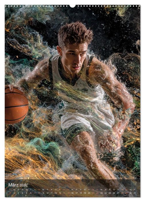 Basketball - Die visuelle Kraft des Sports (CALVENDO Wandkalender 2026)