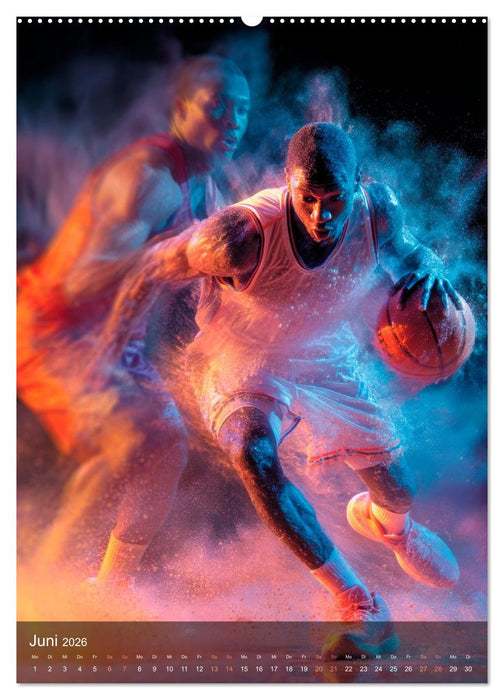 Basketball - Die visuelle Kraft des Sports (CALVENDO Wandkalender 2026)
