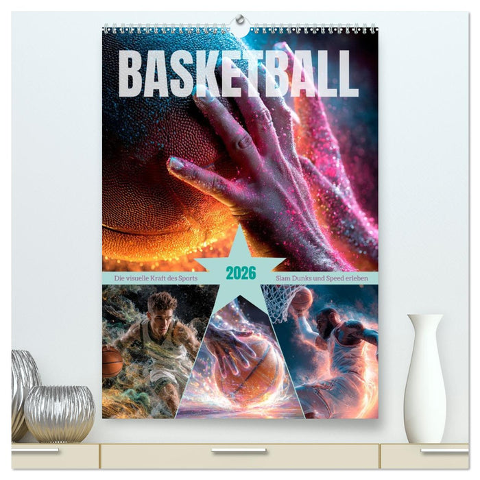 Basketball - Die visuelle Kraft des Sports (CALVENDO Premium Wandkalender 2026)