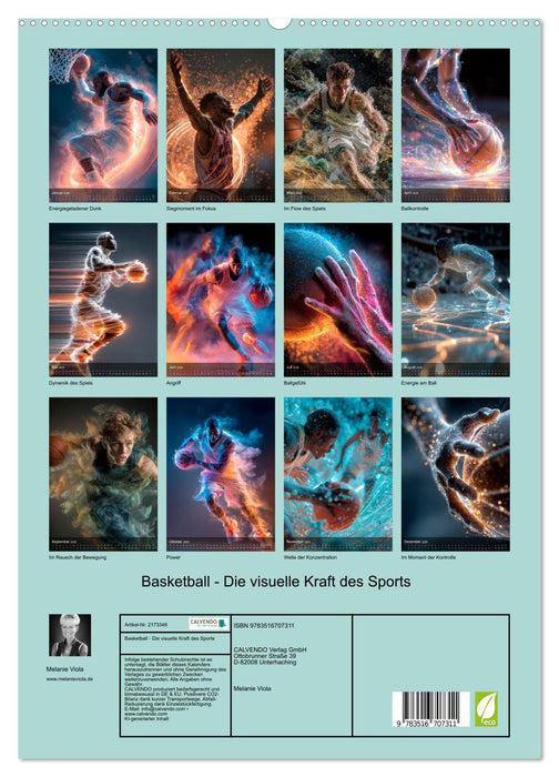 Basketball - Die visuelle Kraft des Sports (CALVENDO Premium Wandkalender 2026)